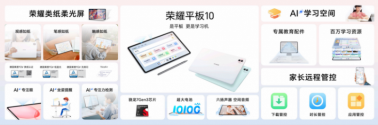 孩子更專心父母更放心,榮耀平板10打造AI學(xué)習(xí)平板新典范