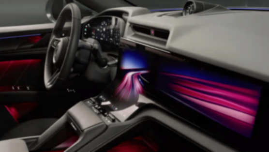 保時捷純電Cayenne內(nèi)飾最新消息:采用弧形屏幕,配全景天窗