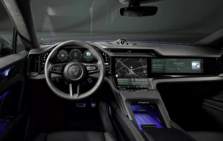 保時捷純電Cayenne內(nèi)飾最新消息:采用弧形屏幕,配全景天窗